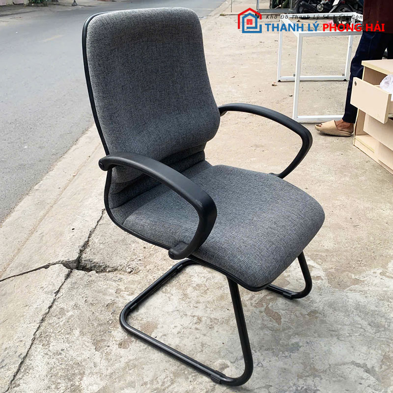 ghe-chan-quy-dem-ni-xam-cu-2 Ghế Chân Quỳ Đệm Nỉ Xám Cũ