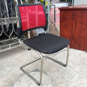 Ghế Chân Quỳ Không Tay Vịn Lưng Lưới Đỏ Cũ