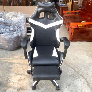 Ghế Gaming Phối Trắng Đen Bọc Da Mới 99%