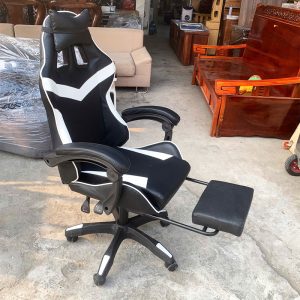 Ghế Gaming Phối Trắng Đen Bọc Da Mới 99%