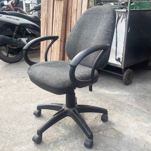 Ghế Xoay Văn Phòng Đệm Nỉ Xám Cũ
