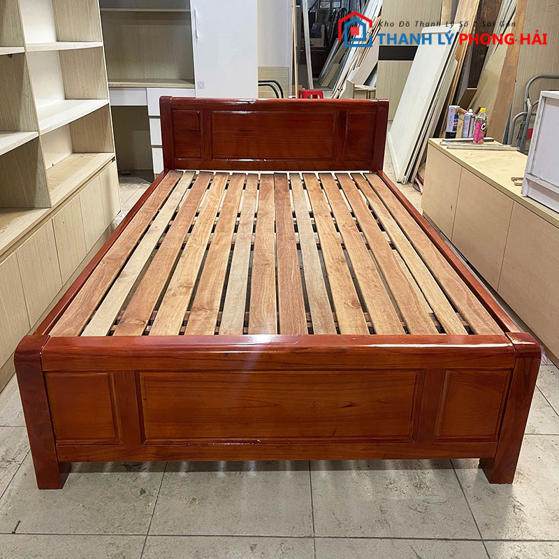 giuong-1m2-go-tu-nhien-vat-go-1 Giường 1m2 Gỗ Tự Nhiên Vạt Gỗ Mới 99%