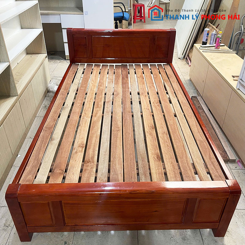 giuong-1m2-go-tu-nhien-vat-go-2 Giường 1m2 Gỗ Tự Nhiên Vạt Gỗ Mới 99%