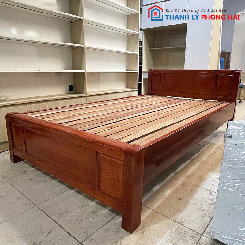 giuong-1m2-go-tu-nhien-vat-go-3 Giường 1m2 Gỗ Tự Nhiên Vạt Gỗ Mới 99%