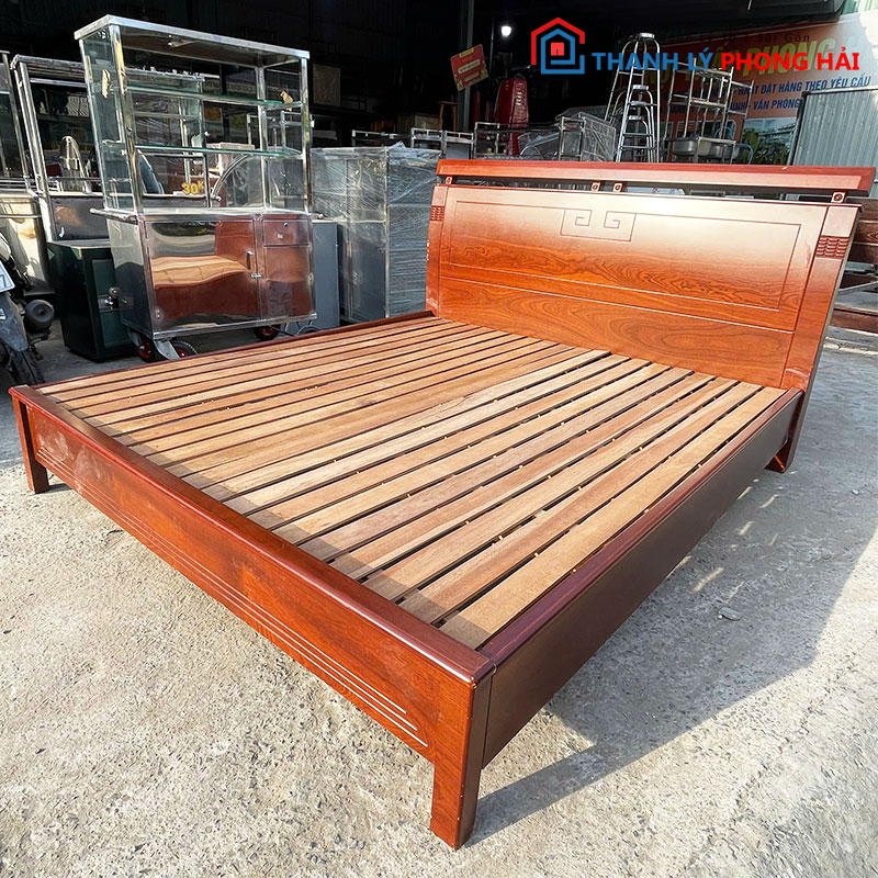 giuong-ngu-go-dau-giuong-cao-1m8-cu-2 Giường Ngủ Gỗ Đầu Giường Cao 1m8 Cũ