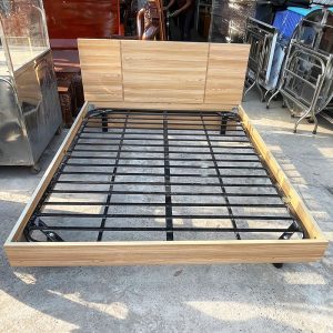 Giường Ngủ Gỗ MDF 1m66 Dạt Sắt Cũ