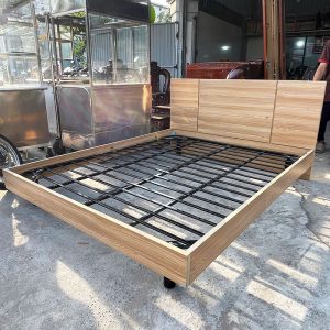Giường Ngủ Gỗ MDF 1m66 Dạt Sắt Cũ