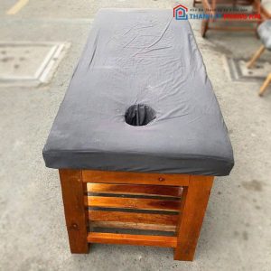 Giường Spa Nệm Trắng Chân Xám Cũ (Nhiều Màu)