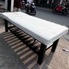 Giường Spa Nệm Trắng Chân Xám Cũ (Nhiều Size)