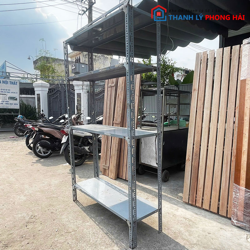 ke-sat-v-lo-1m2-4-tang-cu-1 Kệ Sắt V Lỗ 1m2 4 Tầng Cũ