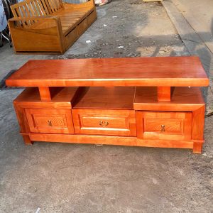 Kệ Tivi Gỗ Tự Nhiên 1m39 Nhiều Ngăn Mới 99%