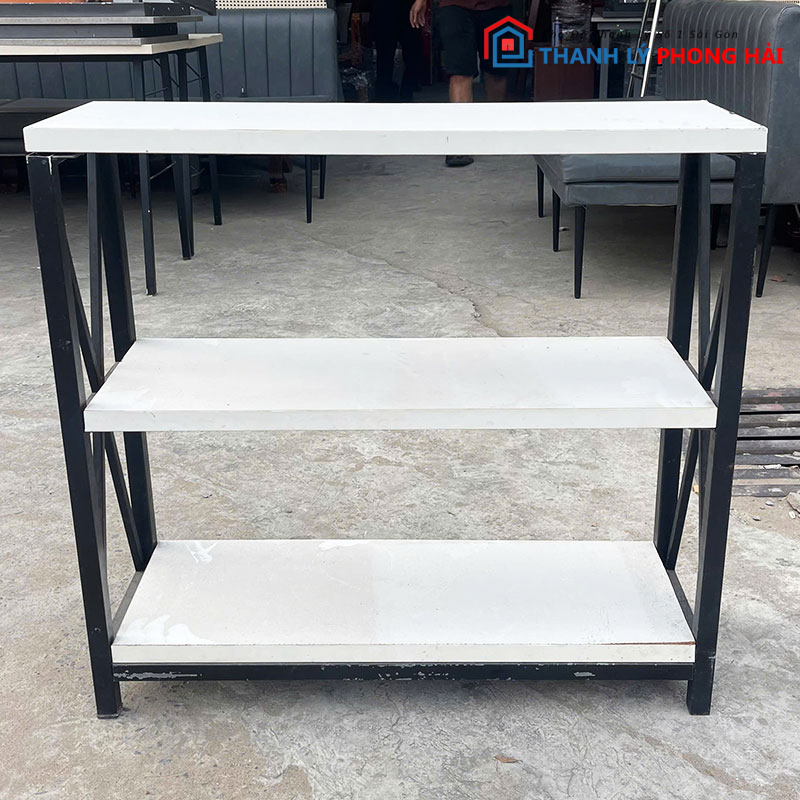 ke-trung-bay-3-tang-khung-sat-78cm-cu-1 Kệ Trưng Bày 3 Tầng Khung Sắt 78cm Cũ