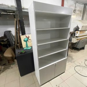 Kệ Trưng Bày Gỗ MDF Trắng 1m Mới 99%