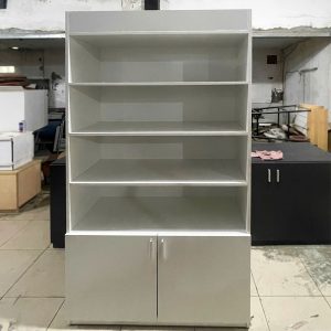 Kệ Trưng Bày Gỗ MDF Trắng 1m Mới 99%