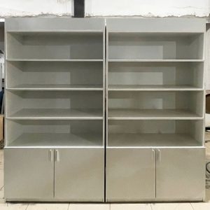 Kệ Trưng Bày Gỗ MDF Trắng 1m Mới 99%