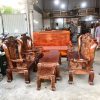 Salon Gỗ Chạm Đỉnh Rồng Lưng Tấm Tay 12 Mới 99%