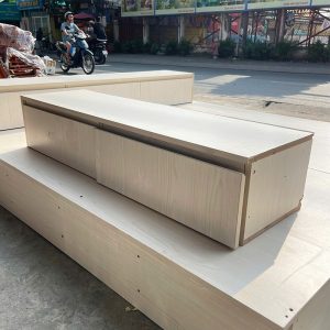 Tab Đầu Giường MFG Cũ Màu Vân Gỗ 1m26 Cũ