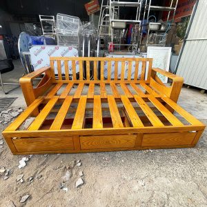 Trường Kỷ Gỗ Tự Nhiên 2m25 Đa Năng Cũ