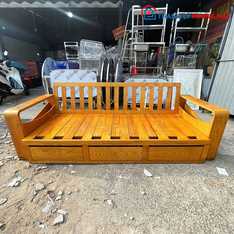 truong-ky-go-tu-nhien-2m25-da-nang-cu-3 Trường Kỷ Gỗ Tự Nhiên 2m25 Đa Năng Cũ