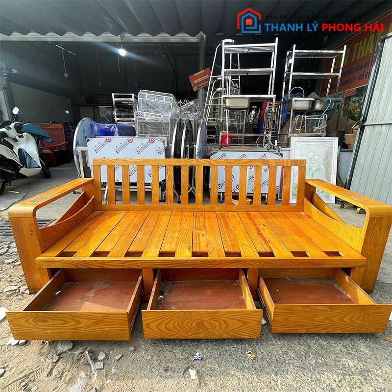 truong-ky-go-tu-nhien-2m25-da-nang-cu-4 Trường Kỷ Gỗ Tự Nhiên 2m25 Đa Năng Cũ