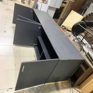 Tủ Hồ Sơ 2m4 Gỗ MDF Xám Cũ