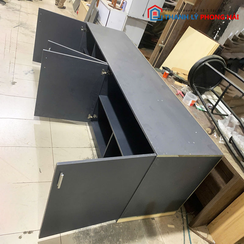 tu-ho-so-2m4-go-mdf-xam-cu-1 Tủ Hồ Sơ 2m4 Gỗ MDF Xám Cũ