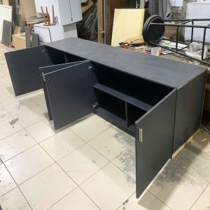 Tủ Hồ Sơ 2m4 Gỗ MDF Xám Cũ