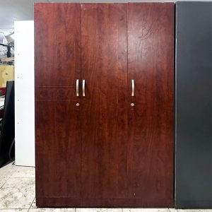 Tủ Quần Áo 3 Cánh Gỗ MDF Màu Đỏ 1m2 Cũ