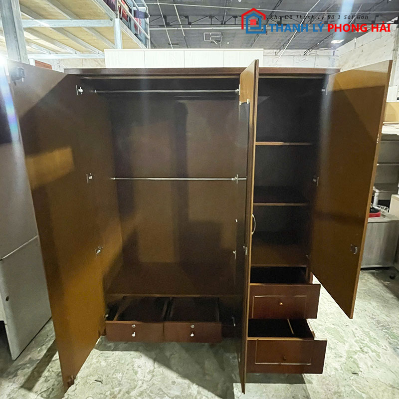 tu-quan-ao-cu-go-tu-nhien-1m6-2 Tủ Quần Áo Cũ Gỗ Tự Nhiên 1m6