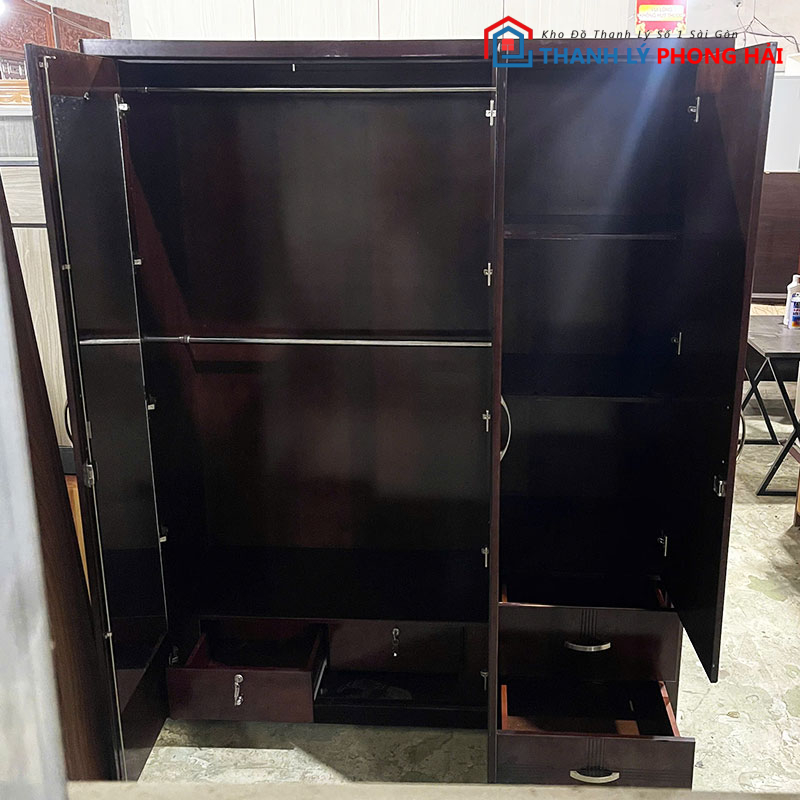 tu-quan-ao-go-mdf-1m6-cu-3 Tủ Quần Áo Gỗ MDF 1m6 Cũ