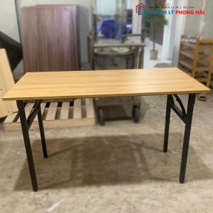 Bàn Làm Việc Chân Gấp Gọn Mặt Gỗ 1m2 Cũ