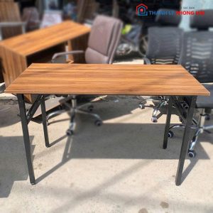 Bàn Làm Việc Chân Gấp Gọn Mặt Gỗ 1m2 Cũ (Nhiều Màu)
