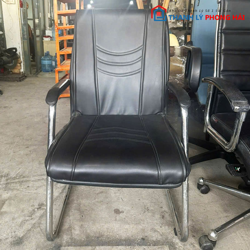 ghe-van-phong-boc-da-chan-quy Ghế Văn Phòng Bọc Da Chân Quỳ Tay Ốp Nhựa Cũ