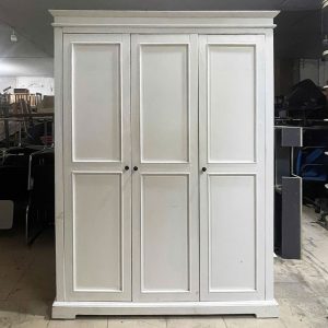 Tủ Quần Áo Gỗ 1m55 Sơn Trắng Cũ