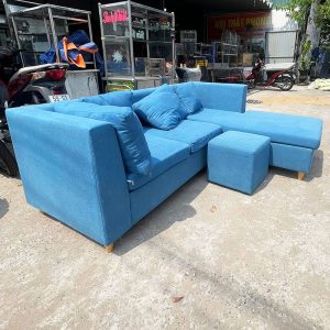 Băng Sofa 1m Góc L Chất Nỉ Màu Xanh Cũ