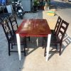 Bộ Bàn Ăn 1m2 Kèm Ghế Gỗ Tự Nhiên Cũ
