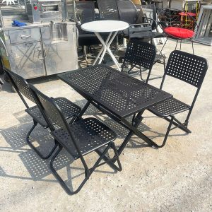 Bộ Bàn Ghế Cafe Sắt Màu Đen Cũ