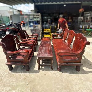 Bộ Salon Thùng Gỗ Tự Nhiên 1m6 Cũ