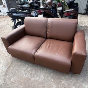Bộ Sofa Da Nâu Cũ Kèm Bàn (Nhiều Size)