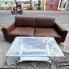 Bộ Sofa Da Nâu Cũ Kèm Bàn (Nhiều Size)