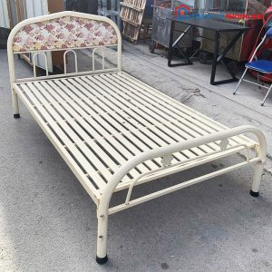 Giường Sắt 1m Bọc Nệm Đầu Giường Cũ