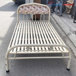 Giường Sắt 1m Bọc Nệm Đầu Giường Cũ