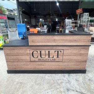 Quầy Lễ Tân Gỗ MDF 2m Góc L Nhiều Ngăn Cũ