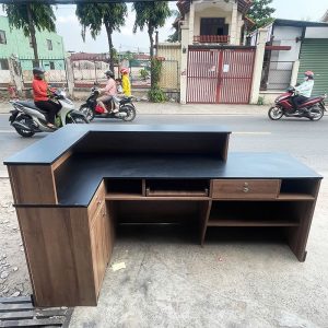 Quầy Lễ Tân Gỗ MDF 2m Góc L Nhiều Ngăn Cũ