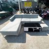 Sofa Góc L 2m4 Kèm Bàn Màu Xám Cũ