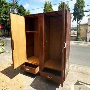 Tủ Quần Áo Gỗ Tự Nhiên 1m5 Cũ