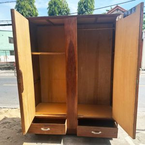 Tủ Quần Áo Gỗ Tự Nhiên 1m5 Cũ