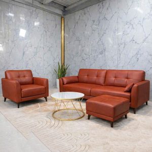 Bộ Sofa Bọc Da 3 Món Mới 99% (Nhiều Màu)