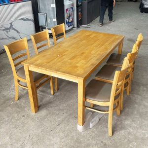 Bàn Ăn 1m8 Kèm Ghế Cabin, Ghế Mango Cũ