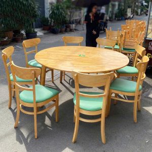 Bàn Ăn Tròn Gỗ Tự Nhiên Cũ